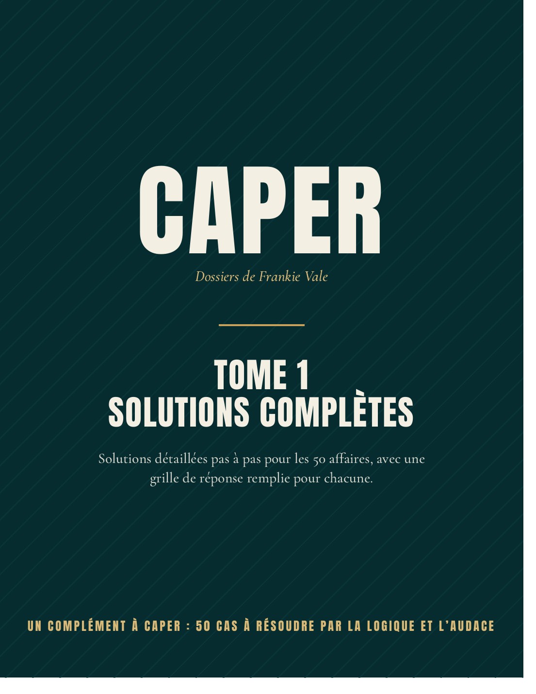 Couverture du guide des solutions complètes de CAPER, tome 1