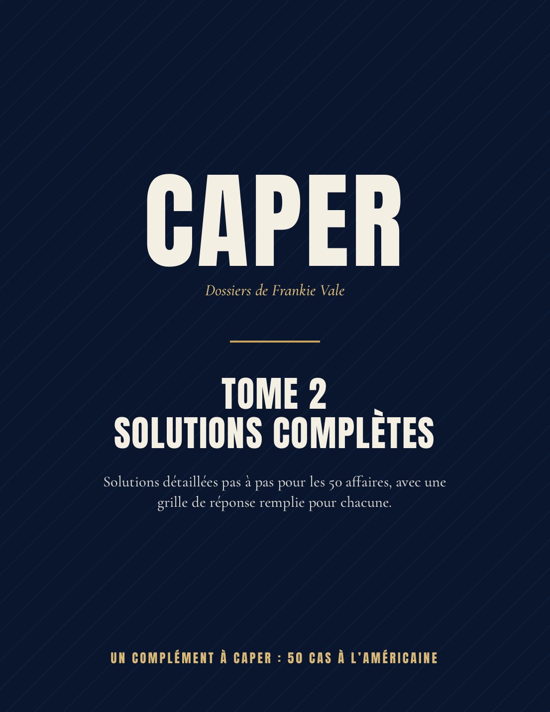 Couverture du guide des solutions complètes de CAPER, tome 2